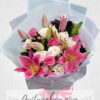 HSN 96 Bó Hoa Lily Kèm Hồng Kem Hồng Sen
