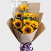 HSN 99 Bó Hoa Hướng Dương 8 Bông Gói Giấy Báo