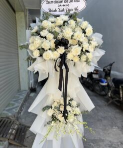 HCB 130 Kệ Hoa Đám Tông Trắng