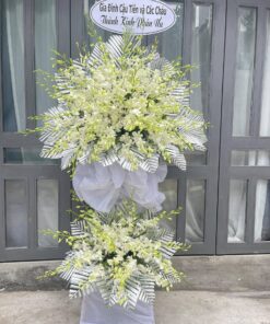 HCB 138 Kệ Hoa Full Trắng Sang Trọng